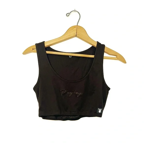 Playboy | Ribbed Crop Tank - Picture 2 of 5